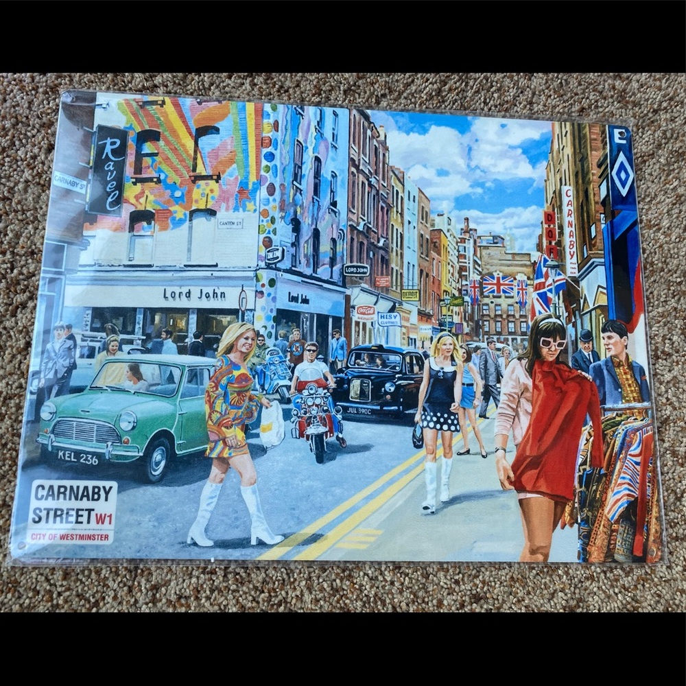 London UK Carnaby Street British English Metal Poster